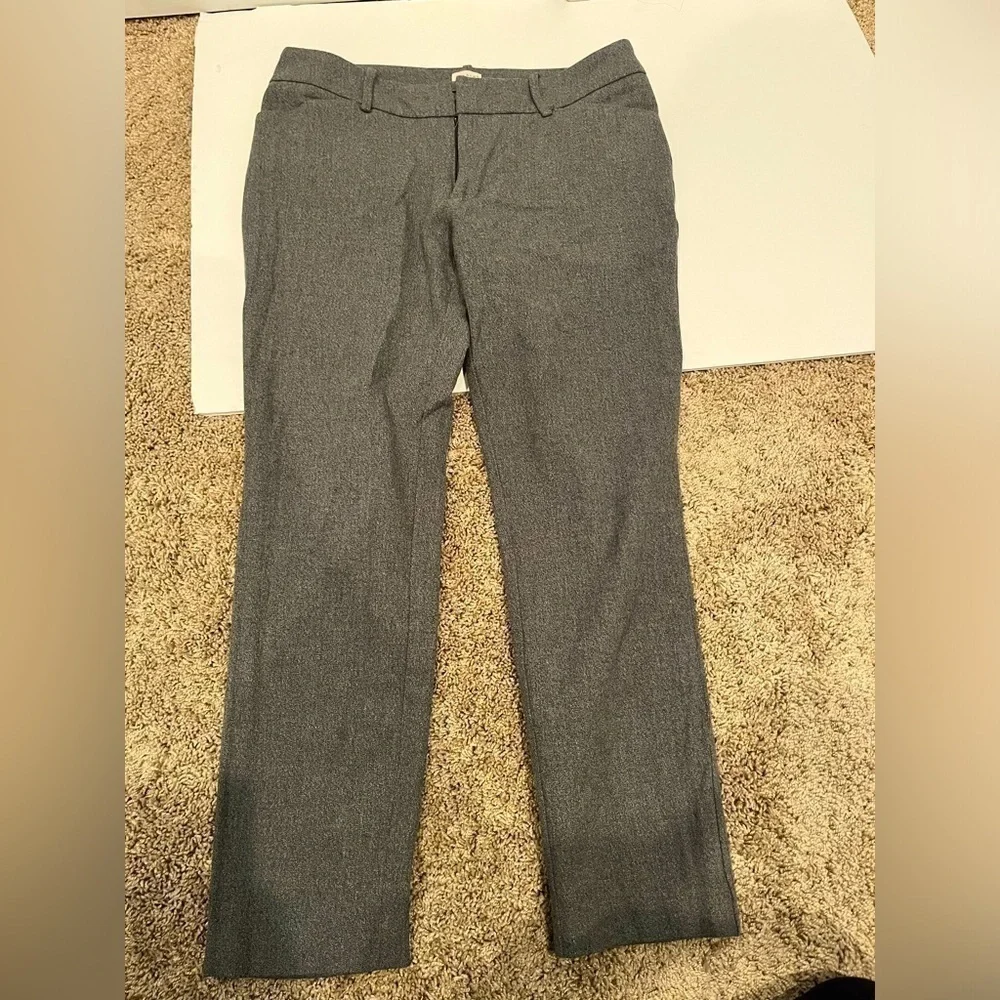 A New Day Pants Womens 6 Grey Stretch Elastizado Elastic Casual Zipper New
